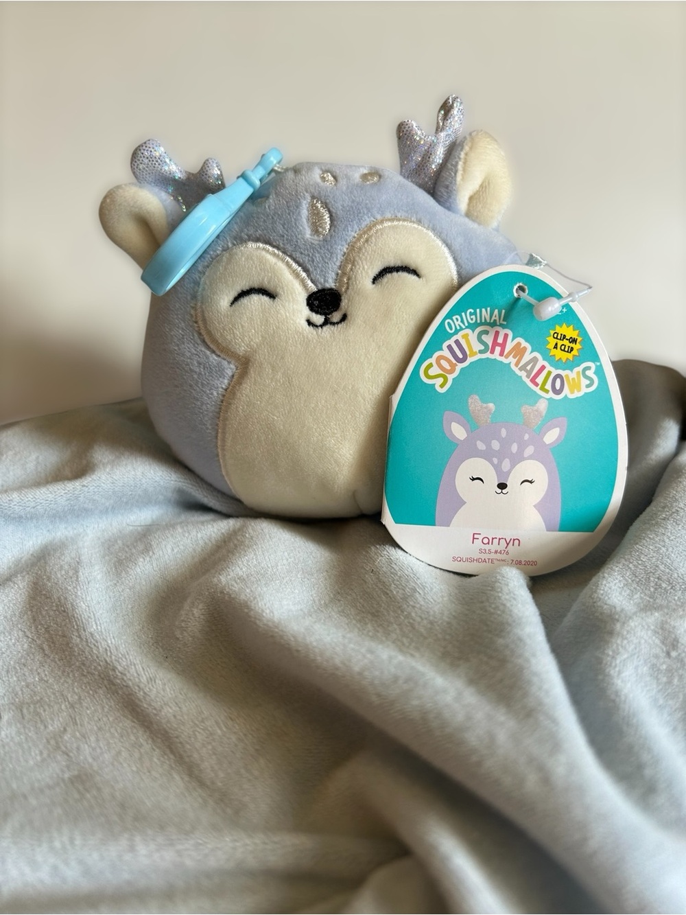 Squishmallows Ferryn Deer Clip Plush Kellytoy 2020 w Tags